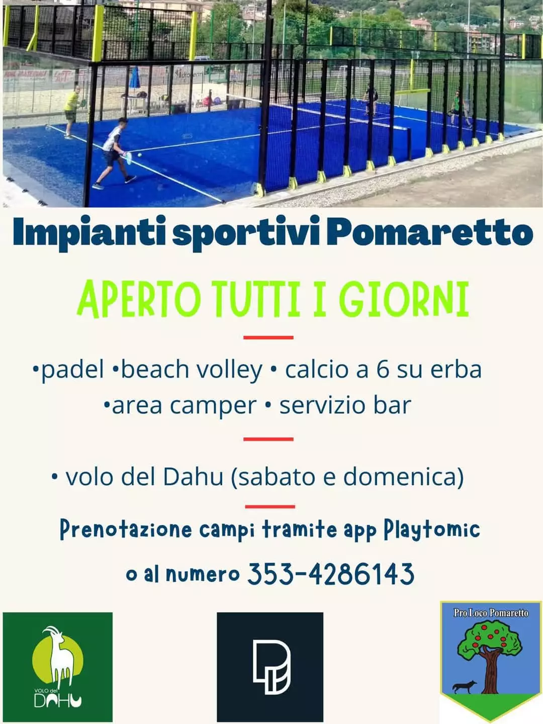 apertura impianti sportivi