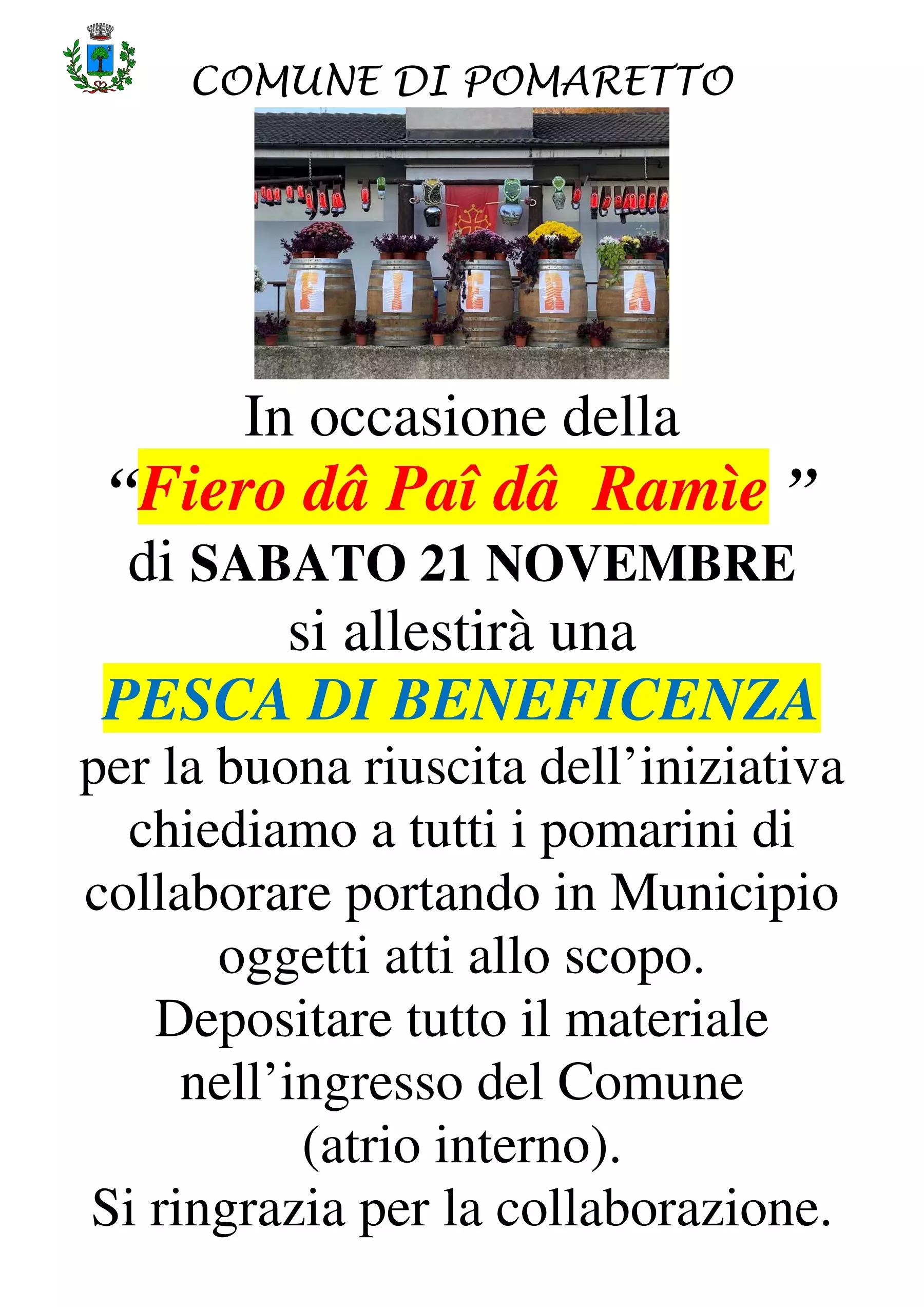 pesca beneficenza