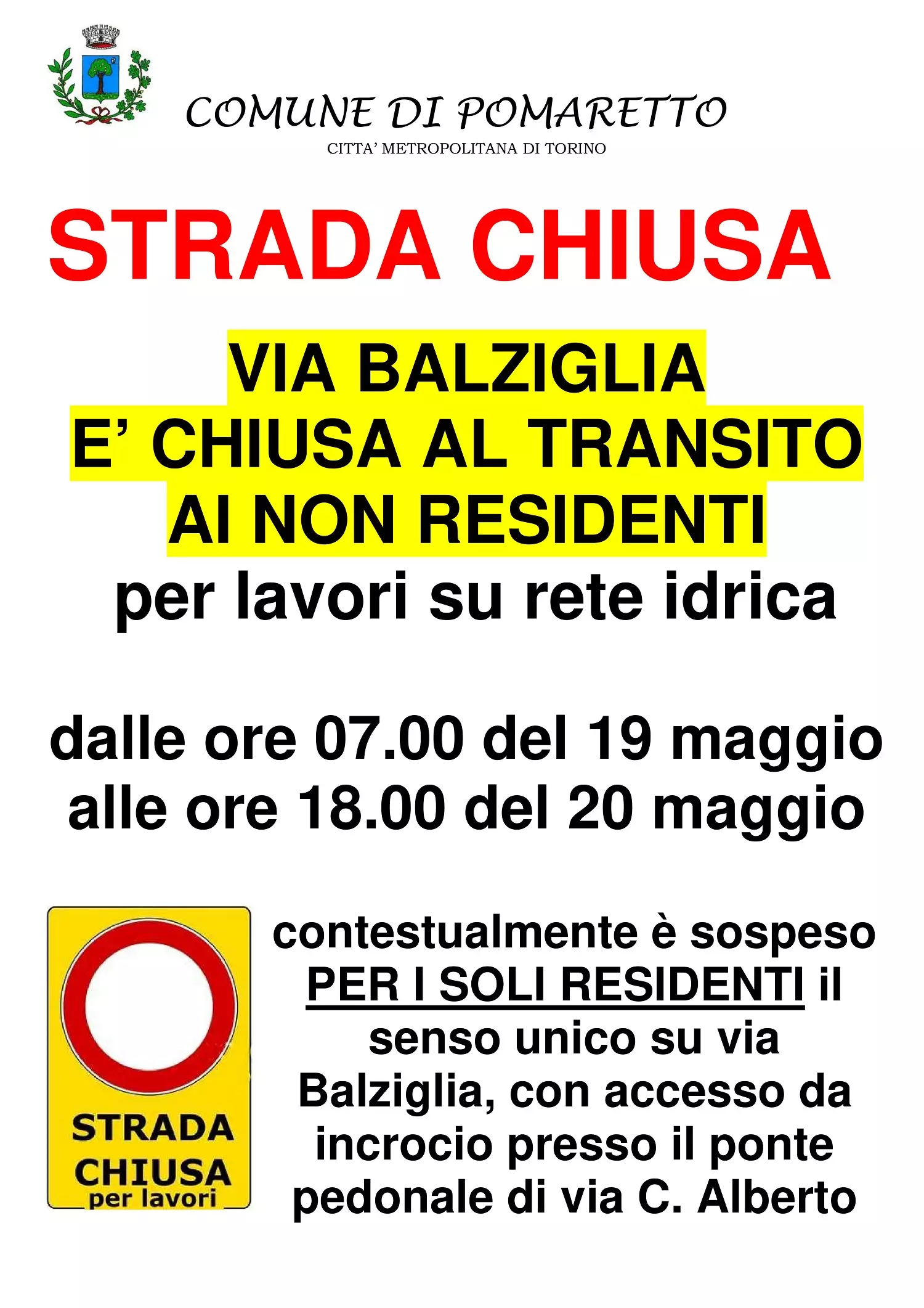 strada chiusa
