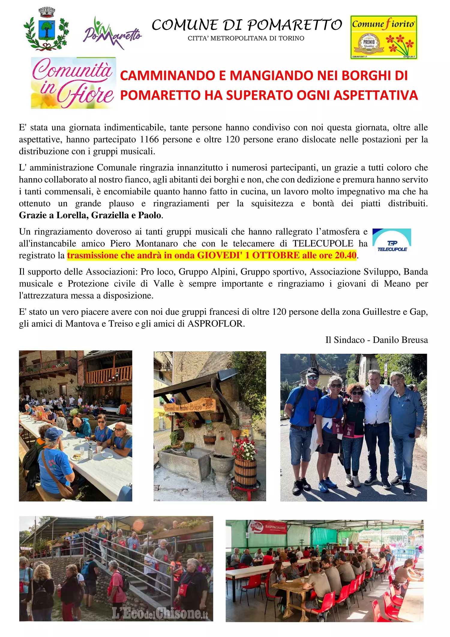 COMUNICATO mangia cammina